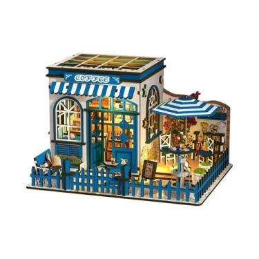 Imagem de Kit De Casa De Bonecas De Madeira Feita À Mão, Quebra-Cabeça 3D Com Lu