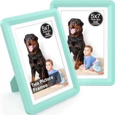 Imagem de vilkok Porta-retrato com tapete, 12 x 17 cm, instalação em 5 segundos sem ferramentas, molduras de design de segurança sem metal, molduras leves vêm em 8 cores para decoração de casa, casamento e