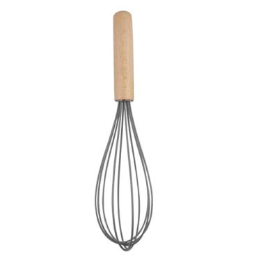 Imagem de Batedor de Claras Fouet Silicone 26cm com Cabo Bambu Resistência, Eficiência e Durabilidade (Grafite)