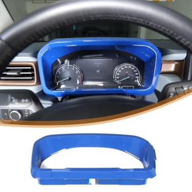 Imagem de TOYCIDFG Acabamento da capa da moldura do painel de instrumentos para Ford Maverick 2022 2023 2024 2025, acessórios de decoração de interiores de carro (azul)
