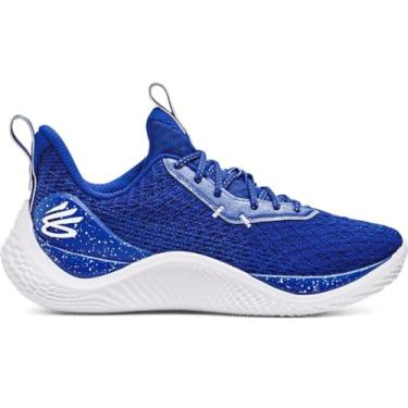 Imagem de Under Armour Tênis de basquete unissex Curry 10, Team Royal-branco, 43