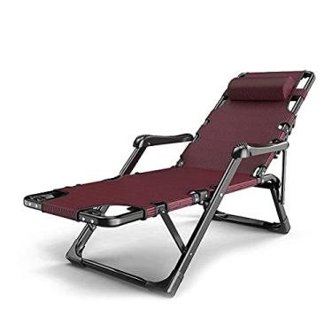 Imagem de YYBOES Espreguiçadeiras, cadeiras dobráveis resistentes, espreguiçadeiras reclináveis à prova d'água e ajustáveis para praia, pátio, jardim, acampamento, uso ao ar livre, escritório