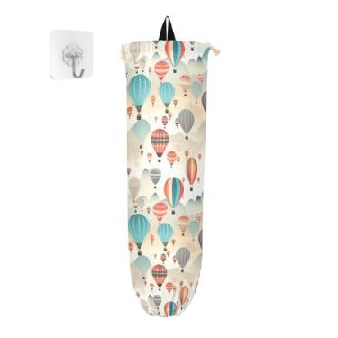 Imagem de Wassud Balões coloridos 2 unidades de suporte de saco de plástico, suporte de parede para saco de mercearia, armazenamento de cozinha para decoração de despensa de cozinha em casa