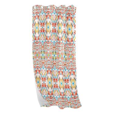 Imagem de CEBUGI Cortinas blackout com azulejos ornamentais coloridos para quarto, sala de estar, painéis de cortina de janela com isolamento térmico (1 painel, 132 cm L x 213 cm C)