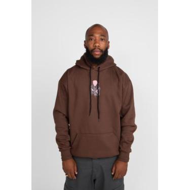 Imagem de Moletom Overcome Canguru New Gothic Rose Marrom - Overcome Clothing, P