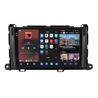 Imagem de JOYING Rádio automotivo para Toyota Sienna 2011-2014 Android 13 unidade de cabeça 9,5 polegadas 2K QLED estéreo para carro 12 GB + 256 GB com Carplay e Android Auto, navegação GPS (B: tela pequena com