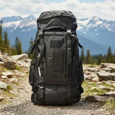 Imagem de Mochila Impermeável para Moto 70 Litros (Preto)