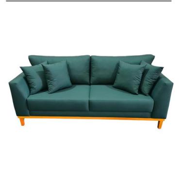 Imagem de Sofá  Pierri Tecido Acquablock Pé Base Madeira  210cm - 4R Estofados, 