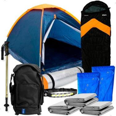 Imagem de Kit 11 Pçs Legendários Completo Mochila Barraca Acampamento - Nautika 