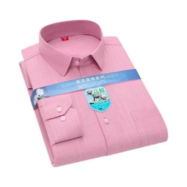 Imagem de Camisa Social Masculina Slim Fit De Manga Longa Em Algodão Com Estampa