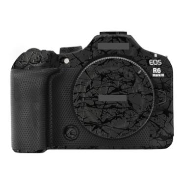 Imagem de Decalque Skins R6III Película protetora para câmera antirarranhões para Canon EOS R6 Mark III R6 III R6 Mark Adesivo de acessórios de fotografia (Splash Ultra Black, para Canon EOS R6 Mark III)
