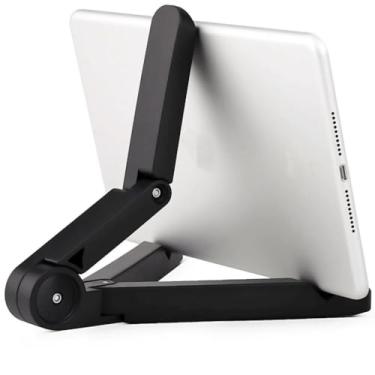 Imagem de Suporte de monitor portátil multiângulo e suporte para tablet, monitor pequeno dobrável para tablet, suporte universal dobrável para telefone compatível com tablets de 7 a 10,2 polegadas, smartphones
