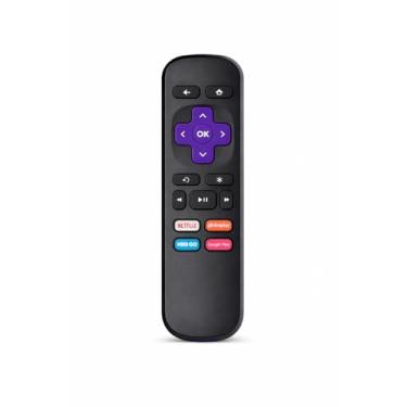 Imagem de Controle Remoto compatível para Roku Smart TV Express e Streaming, Teclas de Atalho Netflix, Globoplay, HBO Go e Google Play, Substituto Premium
