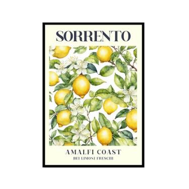 Imagem de Sorrento Lemon Amalfi Coastbei Limoni Freschi Pintura em tela arte de parede impressões de frutas cozinha moderna pôsteres fotos sala de jantar casa bar café decoração (SKU3,20.3x30.5 cm = (20x30cm