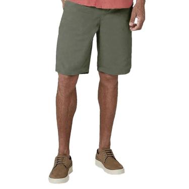 Imagem de Bermuda Sarja Masculina Dudalina Weekend Verde Militar - 17011395-Masculino