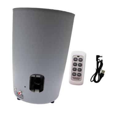 Imagem de Zxpjkyu Máquina de Bolas Robótica para Tênis de Mesa com Capacidade para 80 Bolas, Lançador Automático, Controle Remoto E Bateria, em Estrutura Metálica, Idea, Cinza