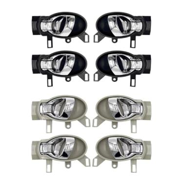 Imagem de Compatível para nissan sunny march micra 2011 2012 2013 2014 2015 2016 2017 maçaneta interna da porta interior acessórios do carro(1PC Black Front L)