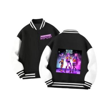 Imagem de Jaqueta De Beisebol KPop Demon Hunters Huntrix Para Meninos E Meninas,