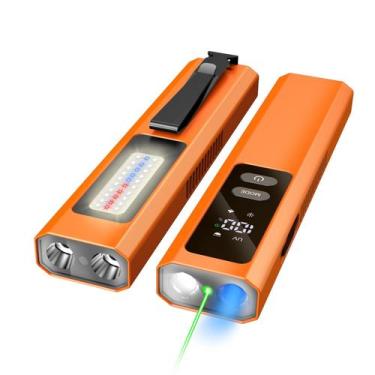 Imagem de Lanterna Resptasski EDC Flat High Lumens Recarregável Laranja