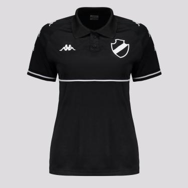 Imagem de Polo Kappa Vasco Supporter Monochromatic Feminina Preta e Branca-Feminino
