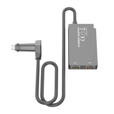 Imagem de KUIDAMOS Adaptador Ethernet Via Satélite Duas Portas RJ45 Adaptador de Rede Externa Com Fio de Alta Velocidade para Gen 2 V2, ABS Cinza - Conveniência Plug and Play para Computadores Desktop, Smart