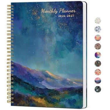 Imagem de Agenda mensal 2026-2027, calendário estético de 2 meses, 24 meses de janeiro de 2026 a dezembro de 2027, agenda mensal de 26 a 27, perfeita para escola, escritório, casa, 17,8 x 25,4 cm - Starlit