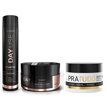 Imagem de BORABELLA Kit de Cuidados para o Cabelo - Creme de Limpeza e Condicionamento 300ml + Máscara Pra Tudo 300g - 3 Itens