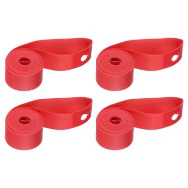 Imagem de 4pcs Bicycle Rim Strip 26" x 20mm PVC Bike Tire Liner Bicycle Wheel Rim Tape Inner Tube Tape Anti-Scratched Guard Cushion Pad Protector for Road MTB Mountain Bike