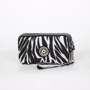 Imagem de Carteira de pulso de grande capacidade - Bolsa feminina de nylon estampada à prova d'água, Ya-35, Small