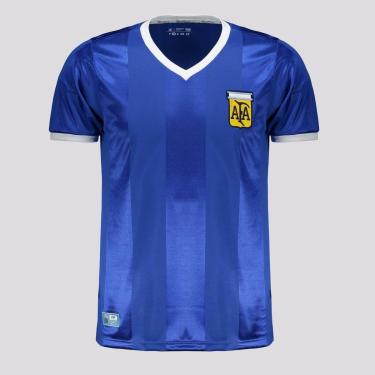 Imagem de Camisa Argentina Retrô Copa 1986 Azul-Masculino