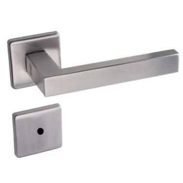 Imagem de Fechadura 455 St2 55mm Escovada Roseta Quadrada Lafonte - LaFonte Assa