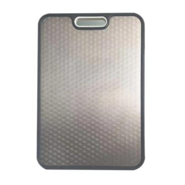 Imagem de Tábua de Corte em Aço Inoxidável 304 Antiderrapante Antibacteriana 40x27cm para Cozinha, Preparação de Carnes, Legumes e Frutas (A： 40 * 27cm)