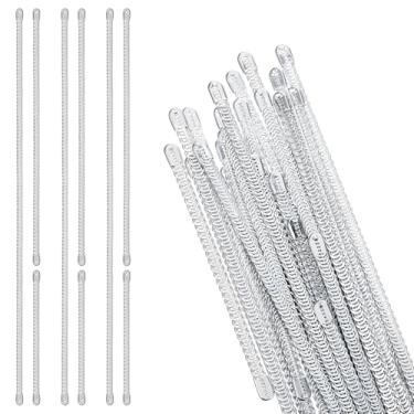 Imagem de FNANJWQ 30 peças de barbatanas de metal de aço espiral para espartilho, espartilho de costura de metal plano pré-cortado para laço vestido de fantasia saia de argola suprimentos para fabricação de