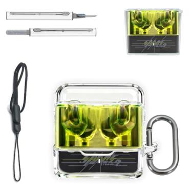 Imagem de Capa para Moondrop Space Travel 2 – Capa protetora de TPU transparente, fina à prova de choque, suporta carregamento sem fio/com fio, antiamarelamento (transparente)