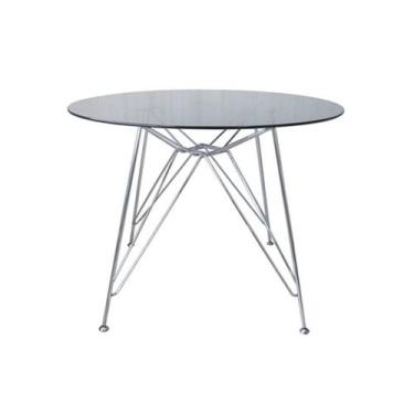 Imagem de Mesa Eames Ferro Eiffel Cromada de Jantar ou Cozinha para 4 lugares co