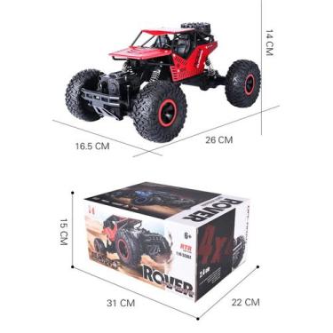 Imagem de Carro Carrinho De Controle Jeep Rally Off-road 4x4 Rock, Vermelho