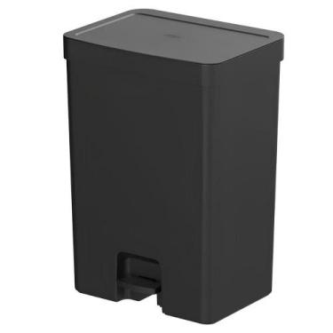 Imagem de Lixeira de Pedal Trium 30L Duplo Compartimento Preto LX4350PTF - Ou