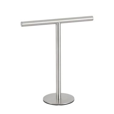 Imagem de Bancada de suporte de toalha de pé, suporte de toalha de mão de pé | Barra de toalha de aço inoxidável,Toalheiro em forma de t para banheiro, suporte de barra de toalha de mão de cozinha, organizador