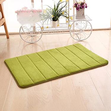 Imagem de Tapete de Porta Poliéster Coral Espuma Memória Banheiro Cozinha Carpete Chão Capturador Sujeira Perfil Baixo Fácil Limpa