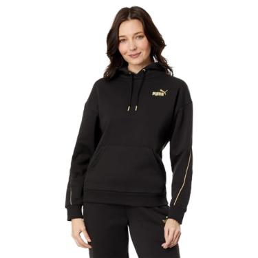 Imagem de PUMA Essentials+ Moletom com capuz dourado minimalista PUMA Preto SM