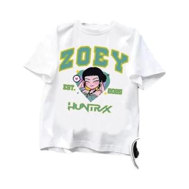 Imagem de Camiseta Infantil De Manga Curta Kpop Demon Hunters, Presente Harajuku