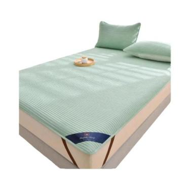 Imagem de Protetor De Colchão Impermeável E Respirável Com Listras, Capa Macia P