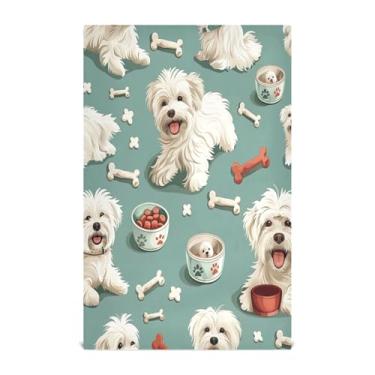 Imagem de xigua Cute Dogs Conjunto de 1 panos de prato de cozinha, macios e altamente absorventes de secagem rápida para limpeza de pratos e limpeza à mão, 71 x 45 cm