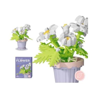 Imagem de Blocos De Montar Mini Flores Para Crianças, Quebra-Cabeça De Suculenta