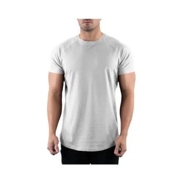 Imagem de Camiseta Masculina De Verão Em Algodão Slim De Manga Curta Casual Para