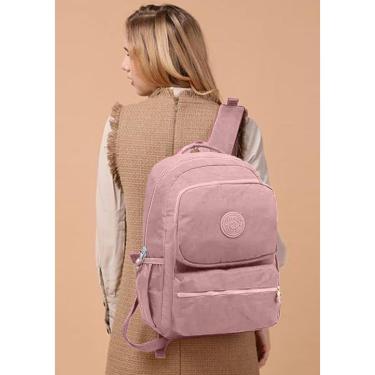 Imagem de Mochila Feminina Notebook Faculdade Tactel Divisórias Bolsos-Feminino