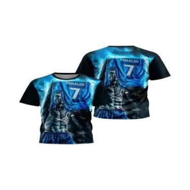 Imagem de Camisetas De Futebol 3D Para Crianças CR7, Roupas Para Meninos E Menin