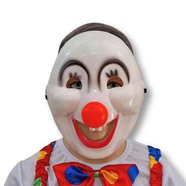 Imagem de Máscara De Palhaço Branca Com Nariz Removível