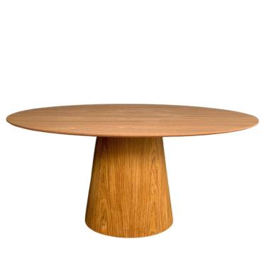 Imagem de Mesa De Jantar Cone Oval 135x90 Cm Tampo Freijó Base Freijó