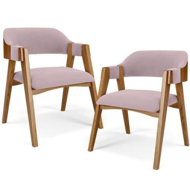 Imagem de Kit 02 Cadeiras Para Sala De Jantar E Estar Living Estofada Suran L02 